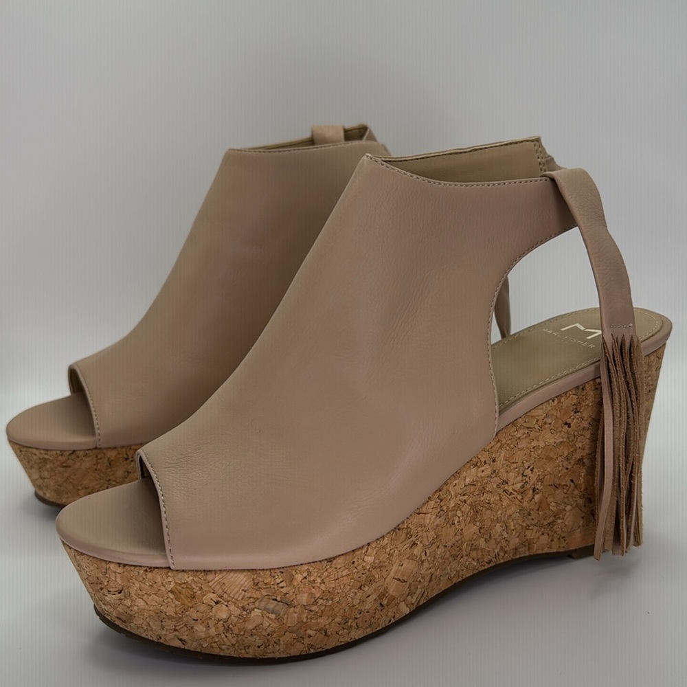Marc Fisher Tan Wedges Size:9 - Picture 2 of 10